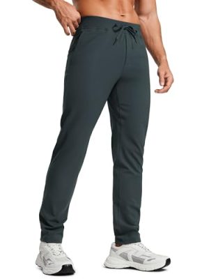 4-Way Stretch Athletic Pants for Men 30" Workout Lounge Casual Work Jogger with Zip Pocket