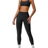 Workout Sets for Women 2 Piece Strappy Back Sports Bra and High Waisted Yoga Leggings Jogger Gym Active Sets