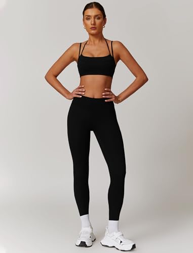 Two Piece Workout Sets For Women Sport Bra Matching High Waist Scrunch Butt Leggings Gym Yoga Active Wear Outfits