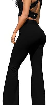 Two Piece Workout Sets for Women, 2 Piece Matching Flared Leggings & Sports Bra Set for Women's Gym Set Running Yoga Outfits