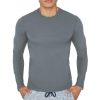 Men’s Dry Fit Soft Crew Neck Long Sleeve Shirt Fitted Top