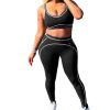 Women Workout Sets 2 Piece 2025 Outfits Summer Cami Top and Bodycon Pants Set Two Piece Sweatsuits Yoga Outfits