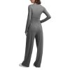2 Piece Lounge Sets for Women Fall Outfits Long Sleeve Wide Leg Tracksuits Womens Two Pcs Casual Matching Loungewear Set