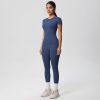 Women’s 2 Piece Workout Set – Athletic T-Shirt & High Waist Leggings – Activewear for Gym, Running & Yoga