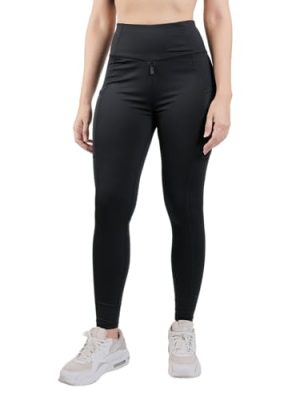 Leggings, Women’s Workout Leggings Front to Back Zipper Design, Black
