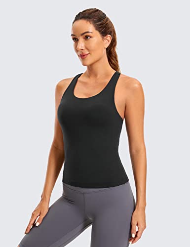 Butterluxe Workout Tank Tops for Women Built in Bras Padded - Racerback Athletic Spandex Yoga Camisole