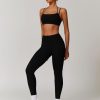Two Piece Workout Sets For Women Sport Bra Matching High Waist Scrunch Butt Leggings Gym Yoga Active Wear Outfits