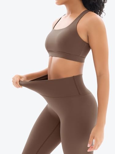 Workout Sets for Women High Waisted Leggings with Cross Back Sports Bra 2 Piece Gym Outfits Yoga Gym Clothes