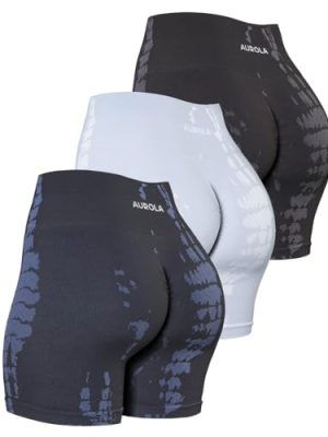 Serpent Seamless Scrunch Workout Shorts for Women,Tummy Control Squat Proof Ribbed Thick Active Gym Short