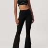 Yoga sets for women 2 piece Fashion contrasting lines Sports Bra and High Wasit Split hem Flared Leggings