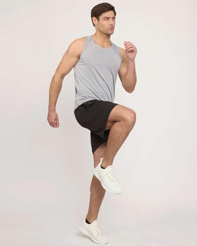 5 Pack: Dry-Fit Muscle Tank Tops Sleeveless Shirts Workout Tees Athletic Running Tees (Big & Tall Available)