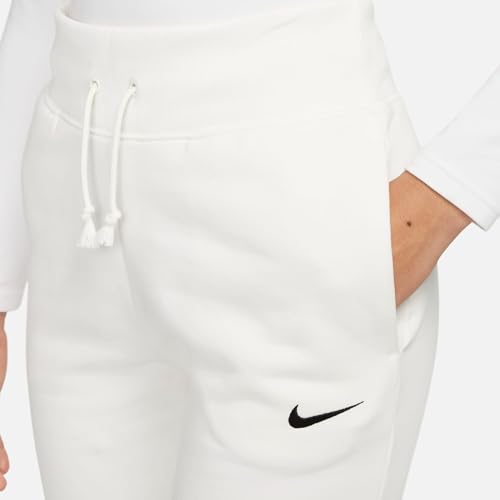 Sportswear Phoenix Fleece Women's High-Waisted Joggers, Sail/Black, L Regular US