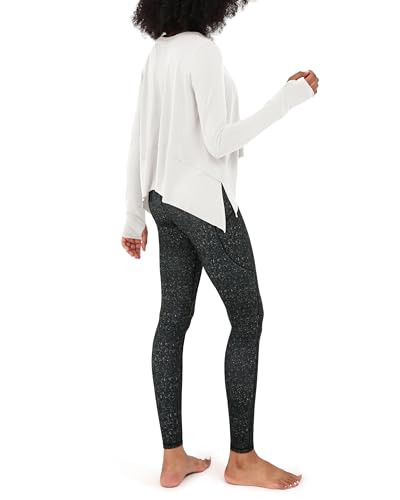 Long Sleeve Tee for Women with Thumb Hole Athletic Gym Workout Crop Tops Yoga Shirts