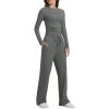 2 Piece Lounge Sets for Women Fall Outfits Long Sleeve Wide Leg Tracksuits Womens Two Pcs Casual Matching Loungewear Set