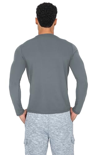 Men’s Dry Fit Soft Crew Neck Long Sleeve Shirt Fitted Top