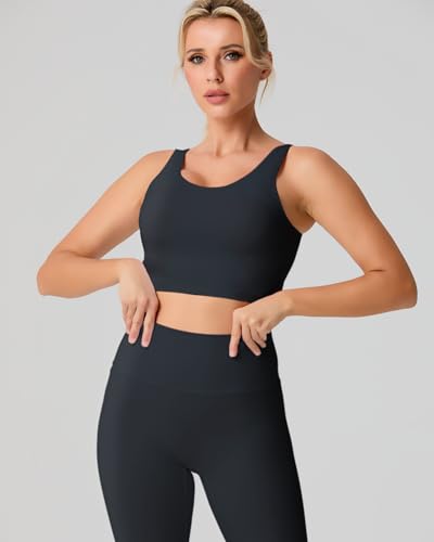 Workout Sets for Women Petite Small Size ，4-Piece Seamless High Waisted Yoga Pants & Sports Bra - Gym Running Wear