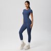Women’s 2 Piece Workout Set – Athletic T-Shirt & High Waist Leggings – Activewear for Gym, Running & Yoga