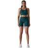 Women's Workout Sets 2 Piece Yoga Outfits High Waisted Yoga Leggings Shorts and Sports Bra Gym Clothes Tracksuit