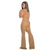 2 Piece Outfits for Women Workout Sets - Sexy Crop Top + High Waisted Flared Long Pant Sets Track Suits Yoga Sports
