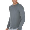 Men’s Dry Fit Soft Crew Neck Long Sleeve Shirt Fitted Top