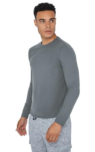 Men’s Dry Fit Soft Crew Neck Long Sleeve Shirt Fitted Top