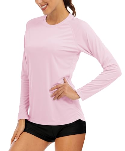 Women's Long Sleeve Shirts UPF 50+ Sun Protection Shirts for Hiking Fishing Workout Rash Guard