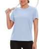 6 Pack Workout Tops for Women Short Sleeve UPF Sun Protection Athletic T Shirts Quick Dry Tennis Yoga Running Crew Neck Tee