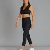 Lower Back Support Compression Capri Leggings for Women, Flattering Fit, Sweat Wicking, Breathable