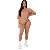 2 Piece Leggings Sets for Women Outfits Summer Fall Casual Jogger Set Oversized TShirt Long Pants Set Sweatsuit