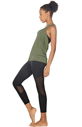 Women's Open Back Workout Athletic Yoga Tank Tops with Built in Bra