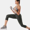 Body Sculpt Capri Leggings Reversible Wear Compression Leggings for Women Tummy Control Yoga Pants Workout