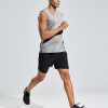 Men’s Sleeveless Tank Top Dry Fit Workout Muscle Tee Shirt for Running Athletic Gym Sports Training, Moisture Wicking