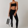Two Piece Workout Sets For Women Sport Bra Matching High Waist Scrunch Butt Leggings Gym Yoga Active Wear Outfits