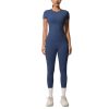 Women’s 2 Piece Workout Set – Athletic T-Shirt & High Waist Leggings – Activewear for Gym, Running & Yoga