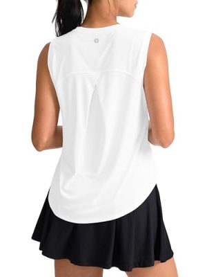 Women's Sleeveless Workout Tops Breathable Lightweight Active Tennis Yoga Shirts Athletic Running Tank Tops for Women