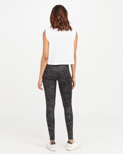 Faux Leather Camo Leggings