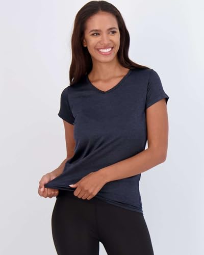 5 Pack Women’s Short Sleeve V-Neck Workout T-Shirts – Athletic Gym Fitness Pilates Plus Size Active Tees