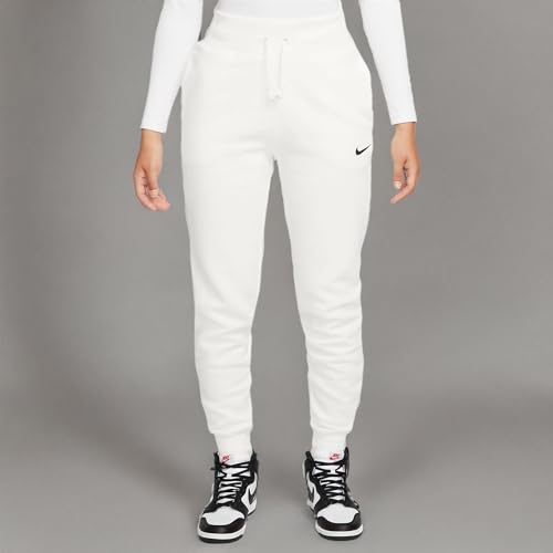 Sportswear Phoenix Fleece Women's High-Waisted Joggers, Sail/Black, L Regular US