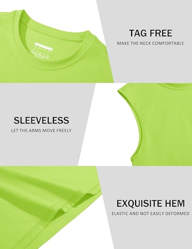 Men's Tank Top Cotton Muscle Workout Gym Shirts Moisture Wicking Lightweight Summer Casual Sleeveless Shirts