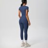 Women’s 2 Piece Workout Set – Athletic T-Shirt & High Waist Leggings – Activewear for Gym, Running & Yoga