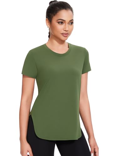 4-Pack Workout Tops for Women UPF 50+ Yoga Shirts Short Sleeve Athletic T-Shirts Quick Dry Running Gym Tee