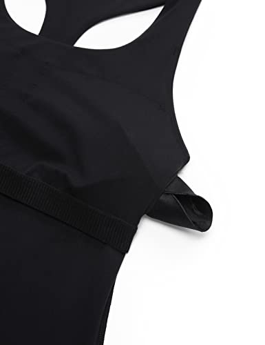 Butterluxe Workout Tank Tops for Women Built in Bras Padded - Racerback Athletic Spandex Yoga Camisole