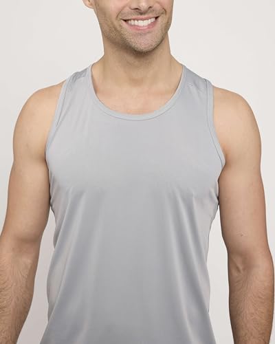 5 Pack: Dry-Fit Muscle Tank Tops Sleeveless Shirts Workout Tees Athletic Running Tees (Big & Tall Available)