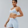 Workout Sets for Women Color Block Sports Bra Hidden Scrunch High Waist Biker Shorts 2 Piece Gym Yoga Outfits