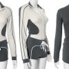 Womens Spring 2 Piece Workout Sets Long Sleeve Zip up Jacket Crop Tops High Waist Biker Shorts Gym Yoga Outfits