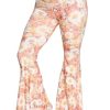 Crop Bell Bottom Pant for Women High-Waist Stretchy Flare Bell Bottoms Premium Athletic Pants Retro 70s