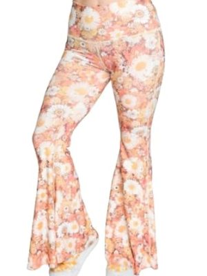 Crop Bell Bottom Pant for Women High-Waist Stretchy Flare Bell Bottoms Premium Athletic Pants Retro 70s