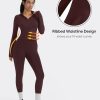 2 Piece Workout Sets for Women Zip Up Jacket Gym Leggings with Pockets Yoga Sets