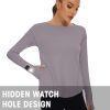 Women's Long Sleeve Running Shirts Workout Tops UPF 50+ Sun Shirt Quick Dry Athletic T-Shirts with Watching Window