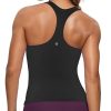 Butterluxe Workout Tank Tops for Women Built in Bras Padded - Racerback Athletic Spandex Yoga Camisole